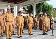Wabup Halteng Pimpin Apel dan Ingatkan Disiplin ASN