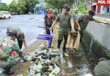 Kodim 1505 Tidore Gelar Aksi Bersih Lingkungan Bersama Koramil