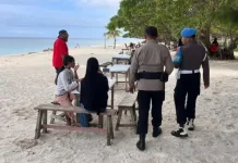 Polsek Sanana Lakukan Patroli di Kawasan Wisata Tanjung Waka
