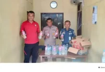 Polres Sula Sita Puluhan Botol Miras di Pelabuhan Sanana