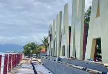 Dinas PUPR Kepulauan Sula Rehab Taman Mangon