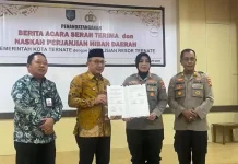 Polres Terima Bangunan Polsek Ternate Tengah dari Pemkot Ternate