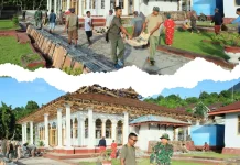 Personil Kodim 1505/Tidore Bersama Warga Laksanakan Giat  Jum’at Berkah