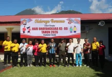 Sambut Hari Bhayangkara, Polresta Tidore Gelar Olahraga Bersama