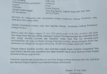 Pemdes Wai Ina Lapor Kebakaran Gedung Pertemuan ke Polres Sula