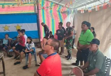 Pererat Silaturahmi, Babinsa Nobar Bersama Warga Binaan