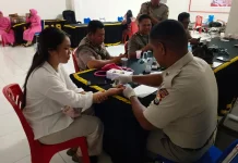 Polres Halbar Gelar Donor Darah dan Cek Kesehatan Gratis
