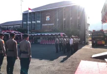 Kapolres Ternate Pimpin Korps Raport Kenaikan Pangkat Personel