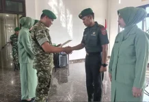 Dandim Morotai Pimpin Korps Raport Pindah Satuan Personel Kodim