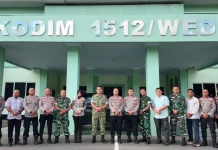 Perkuat Sinergitas, Kapolres Kunjungi Kodim 1512/Weda