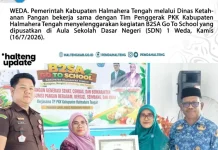 Pemkab Halteng Luncurkan B2SA Go To School untuk Perkuat Gizi Siswa