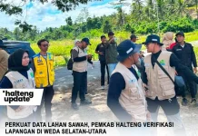 Verifikasi Lahan Baku Sawah Perkuat Ketahanan Pangan Kabupaten Halteng