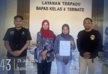 Bapas Ternate Terima Klien Integrasi Pembebasan Bersyarat