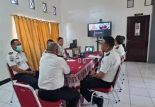 Lapas Kelas IIB Sanana Rapat Virtual Remisi Warga Binaan