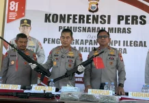 Polda Maluku Utara Gagalkan Penyelundupan Senjata Lintas Negara