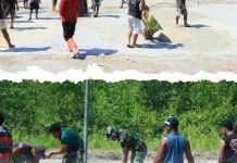 TMMD Kodim 1505 Tidore Rehabilitasi Lapangan Voli Desa Bokimaake