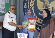 Lapas Sanana Salurkan Sembako Sambut HUT Ke-81 Kemerdekaan RI