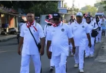 Lapas Sanana Gelar Fun Walk Semarak HUT Kemerdekaan RI