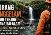 Berwisata, Pemuda Tobelo Hilang di Air Terjun Jembatan Alam