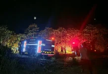 ANTAM Gerak Cepat Padamkan Kebakaran Lahan di Jalan KM 40 Haltim