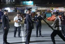 Polres Halsel Gelar Upacara Taptu Sambut HUT RI ke-81