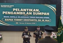 Tommy Kristanto Resmi Dilantik Jadi Wakajati Maluku Utara