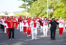 DWP Tidore Gelar Senam Bersama dan Galang Dana untuk Korban Gempa NTT