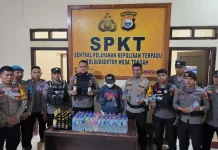 Razia Miras Digencarkan, 467 Botol Diamankan Polres Halteng