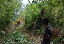 Warga Mafututu Swadaya Buka Jalan Tani Sepanjang 2 Kilometer
