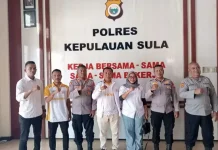 Polres Sula Terima Kunjungan KONI soal Turnamen Sepak Bola Sula Cup U-12