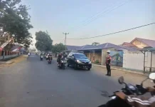 Personel Samapta Polres Sula Lakukan Strong Point