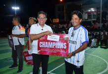 Ahmad Laiman Tutup Tongowai Futsal Championship, RT 07A FC Sabet Gelar Juara