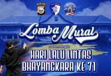 Lomba Mural HUT Lalu Lintas Bhayangkara ke-71, Total Hadiah Puluhan Juta Rupiah