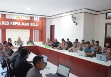Polres Kepulauan Sula Perkuat Kesiapsiagaan Hadapi Bencana Alam