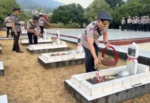 Sambut HUT Ke-71, Ditlantas Gelar Ziarah TMP Banau Ternate