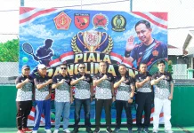 Turnamen Tenis Lapangan Piala Panglima TNI Sambut HUT Ke-81 TNI di Ternate