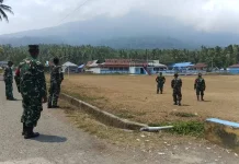 Koramil Ibu Terus Pantau Karhutla Gunung Gamkonora