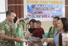 Kodim 1508 Tobelo Gelar Bazar Murah HUT TNI