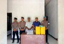 Polisi Amankan 40 Liter Cap Tikus dalam Razia di Desa Nunca