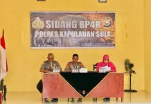 Sejumlah Personel Polres Sula Ikut Sidang BP4R Cerai