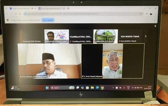 Kakankemenag Ternate Hadiri Rakor Bahas Masjid Ramah Pemudik