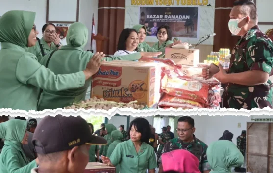 Kodim 1508/Tobelo Perkuat Kebersamaan Melalui Bazar Ramadan