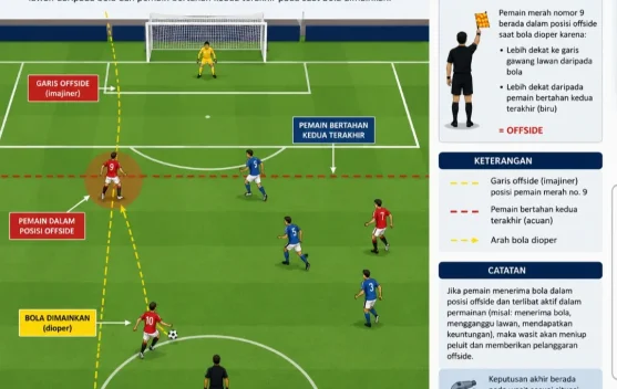 Mengenal Aturan Offside dalam Permainan Sepak Bola