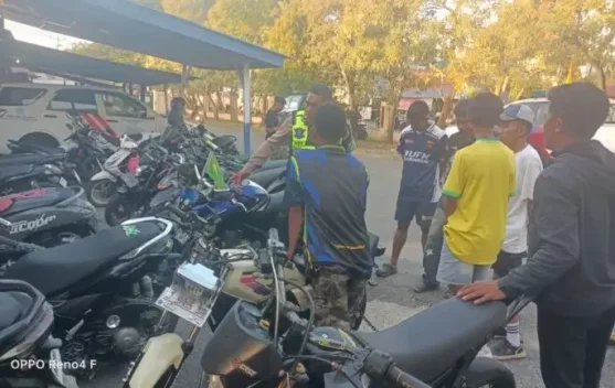 Pakai Knalpot Brong saat Pawai, Belasan Motor Fans Brazil Diamankan Polres Sula