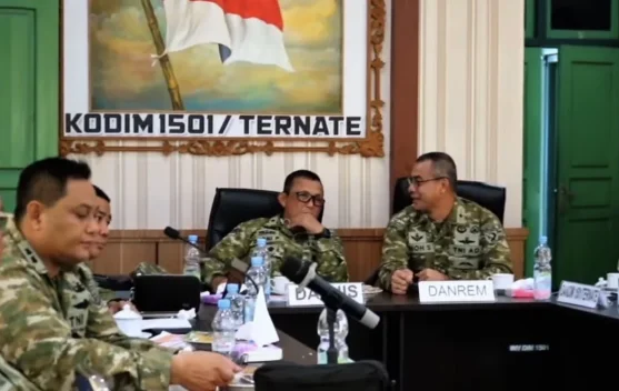 Dandim Ternate Sambut Tim Wasev Pembangunan KDKMP TNI