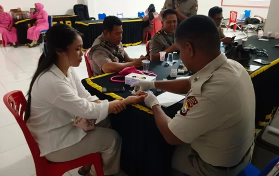 Polres Halbar Gelar Donor Darah dan Cek Kesehatan Gratis