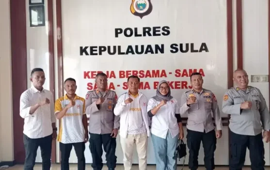 Polres Sula Terima Kunjungan KONI soal Turnamen Sepak Bola Sula Cup U-12