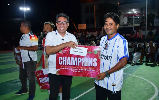 Ahmad Laiman Tutup Tongowai Futsal Championship, RT 07A FC Sabet Gelar Juara