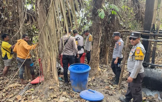 Polsubsektor Weda Tengah Kembali Bongkar Lokasi Produksi Miras Tradisional