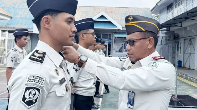 Lapas Tolitoli Laksanakan Penyematan Tanda Pangkat Bagi 12 Orang Pegawai